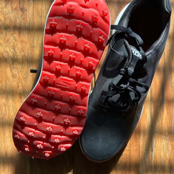 Skechers Go Golf Max Athletic Shoes Mens 13 Black Red Low Top Lace Up - Picture 5 of 13
